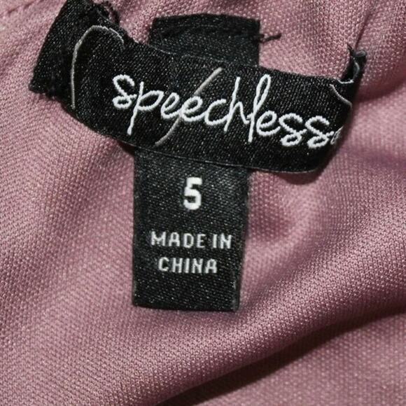 Speechless Glitter Wrap Mini Dress Purple Sparkle Sleeveless Party Dress Jr 5 - Picture 4 of 6